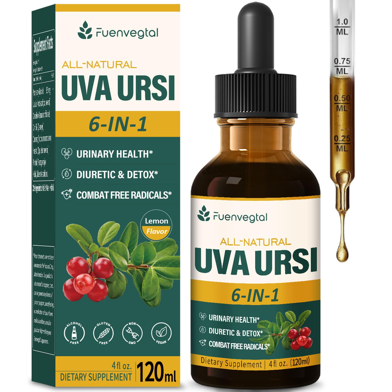 Fuenvegtal Uva Ursi Bearberry Natural Diuretic Drops for Urinary Health — Amazon image 10