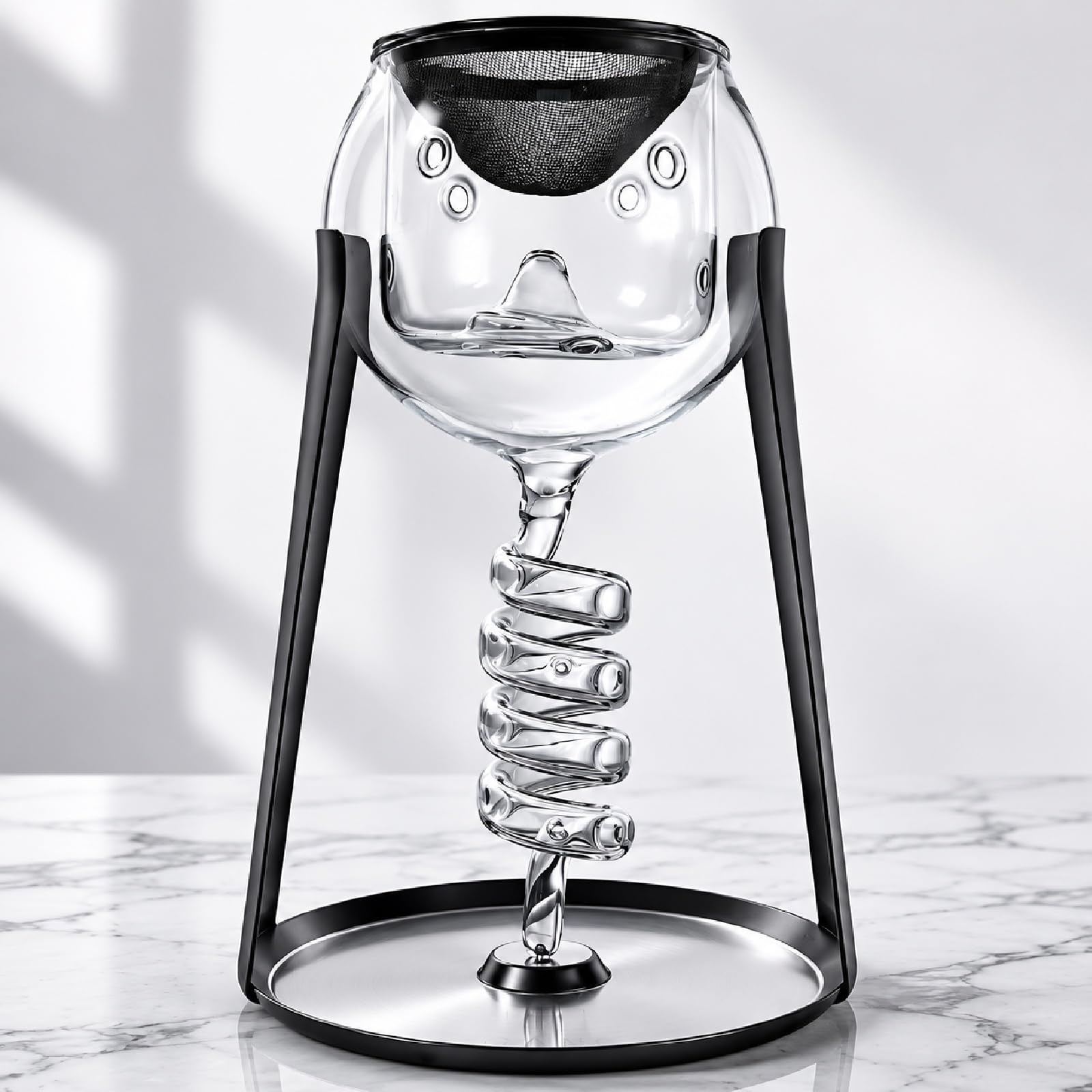 Aérateur De Vin En Verre, Décanteur Twister, Aération Lente