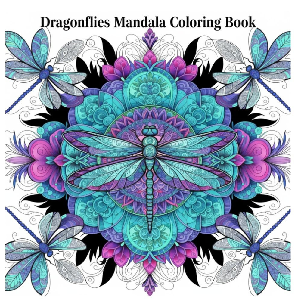Dragonflies Mandala Coloring Book