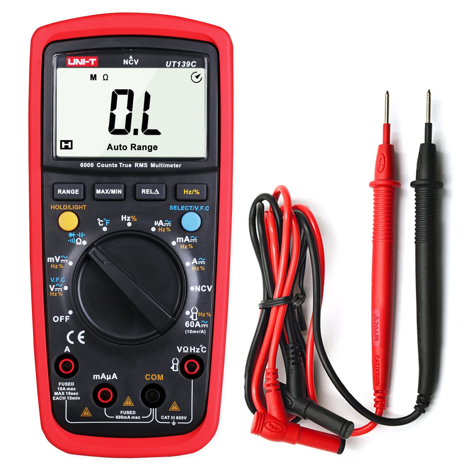 UT139C Digitalmultimeter Handheld True RMS Auto Range Meter Kondensator Tester Handheld 6000 Zähl Voltmeter Temperatur