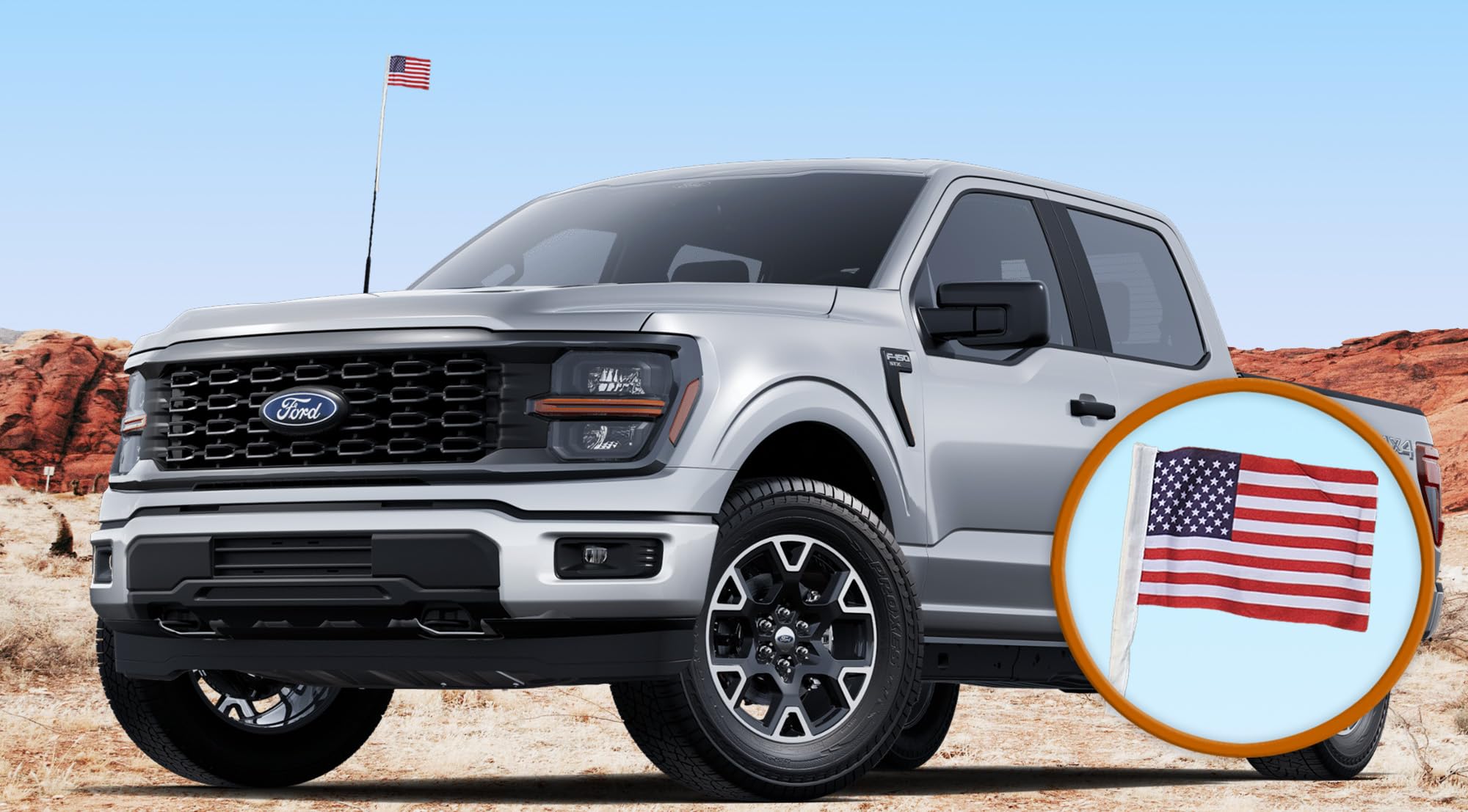 Tenna Tops USA Patriotic American Flag Truck Whip Antenna Topper