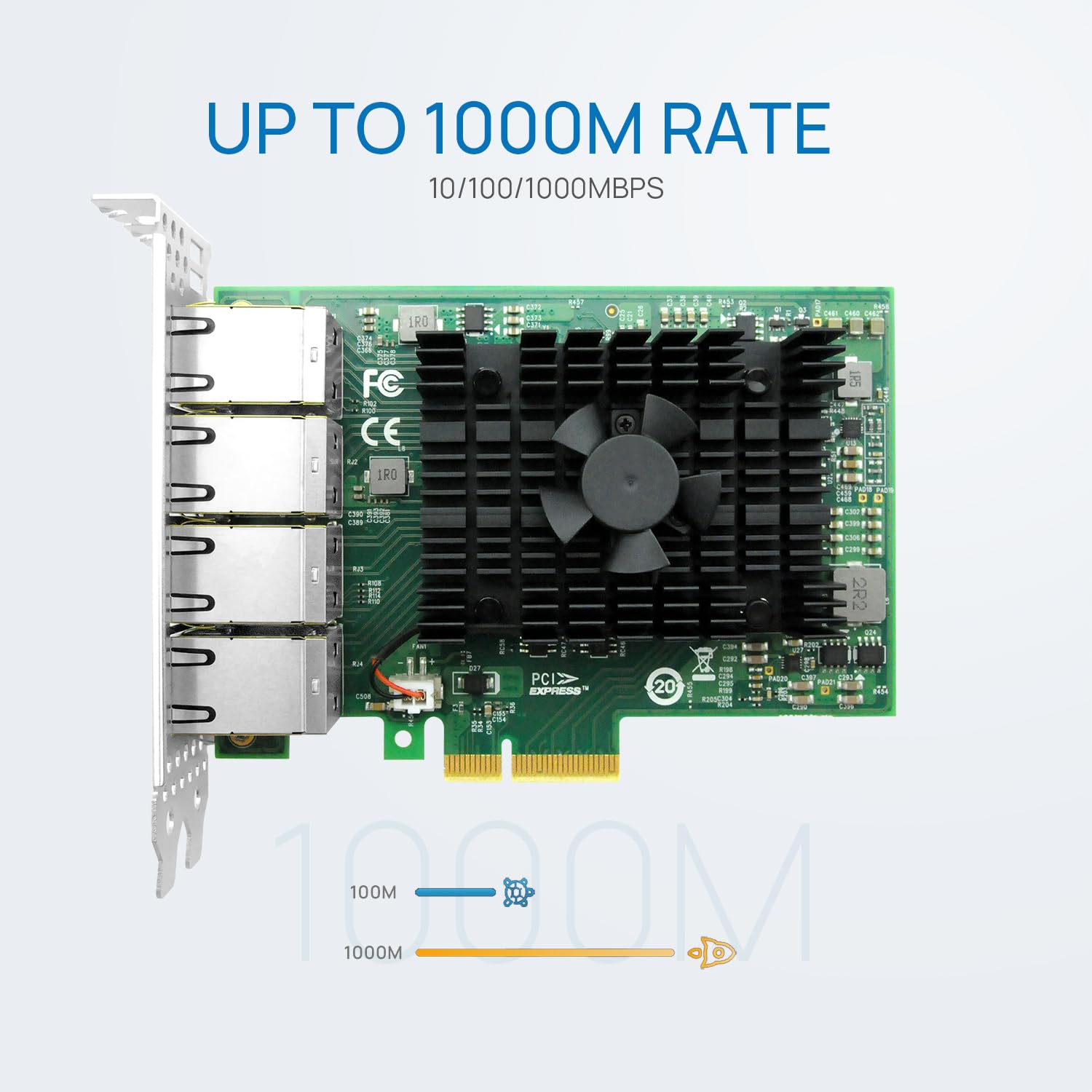 PCIe x4 Eight-Port Copper Gigabit Industry Ethernet Adapter