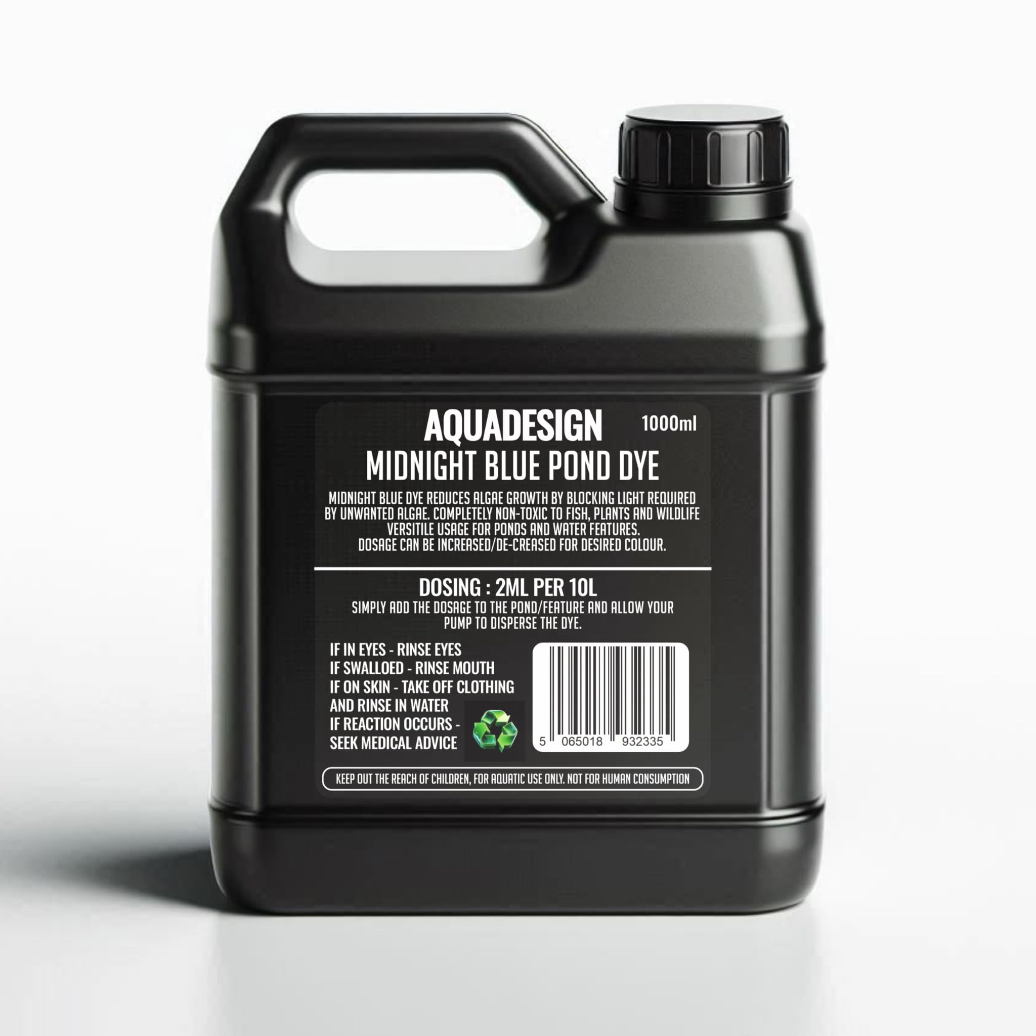 AquaDesign MIDNIGHT BLUE Liquid Pond Dye 1000ML For Ponds And Water Features TREATS 5,000L - Image 3