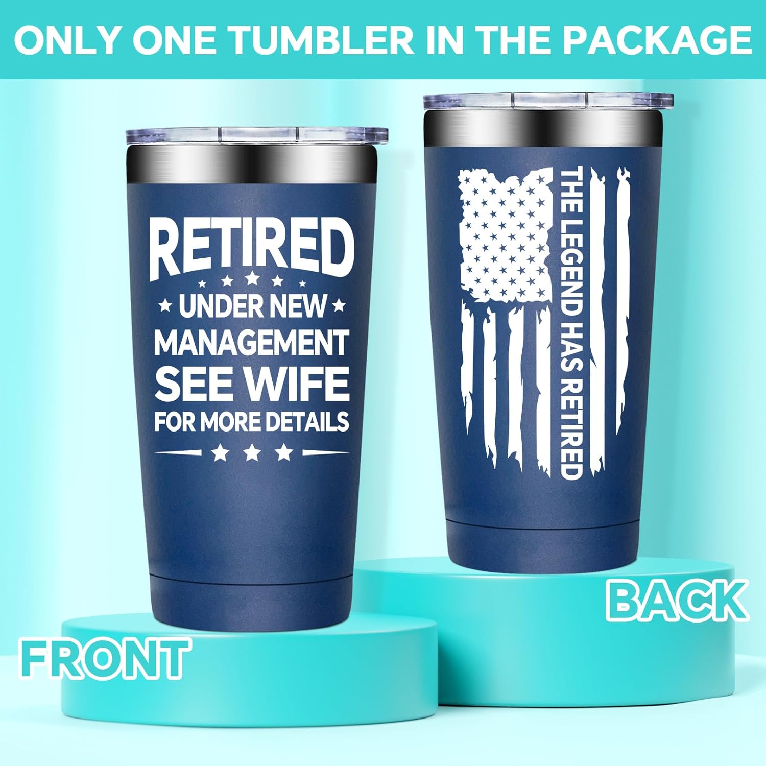 BIRGILT Retirement Gifts for Men 2026 - The Legend Has Retired Tumbler 20oz - Best Retired Gifts for Men, Husband, Dad, Coworker, Boss - Funny Retirement Tumbler for Him - Image 2