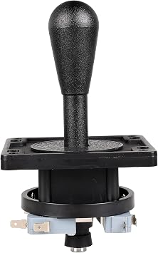 EG STARTS American Style Arcade Competition 2Pin Joystick BLACK Switchable From 8 Ways Operation، Elliptical Black Handle، Precision 8 -Way 187 & quot؛ (4.8 مم) المحطة
