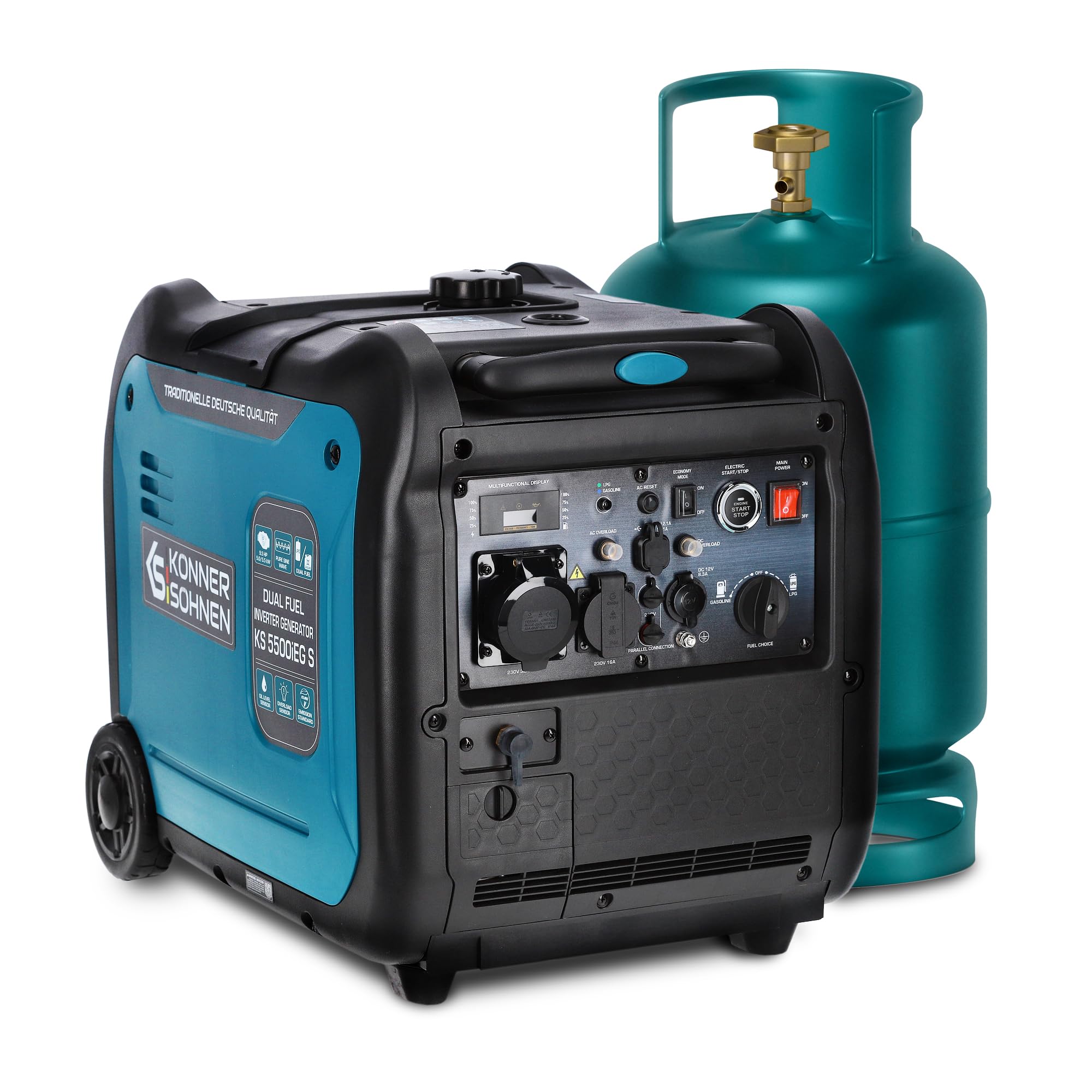 Könner & Söhnen KS 4100iE G Generatore Inverter Dual Fuel 4000W – Benzina/GPL