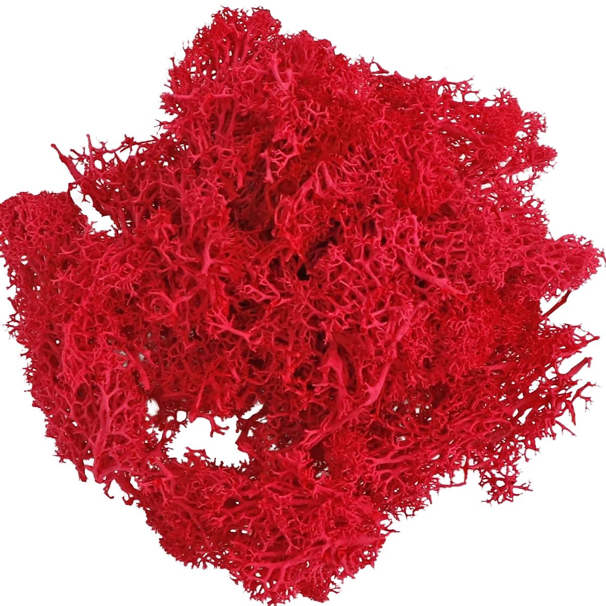 Mousse artificielle rouge 300g pour décoration florale extérieure et créations