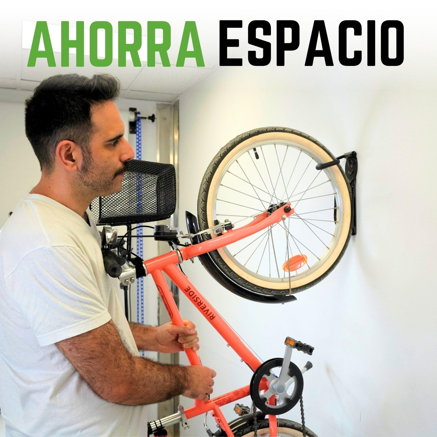 4 Soportes Para Bicicleta Pared con Protector De Pared| Gancho Bicicleta Hasta 30kg De Carga (4)
