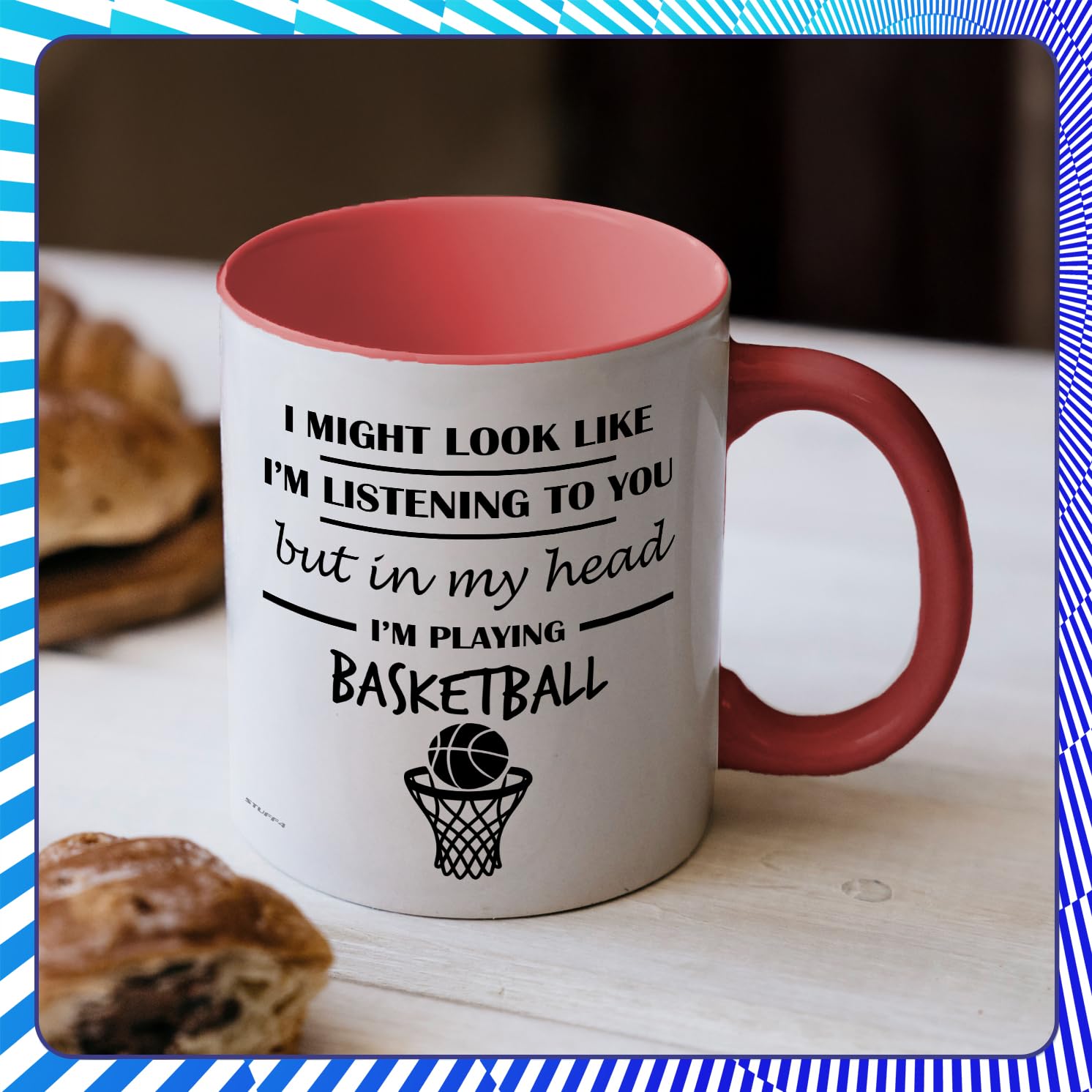 Stuff4 Basketball Gifts, in My Head Mug, Funny Gift for Basketball Lover Men Women - Image 3