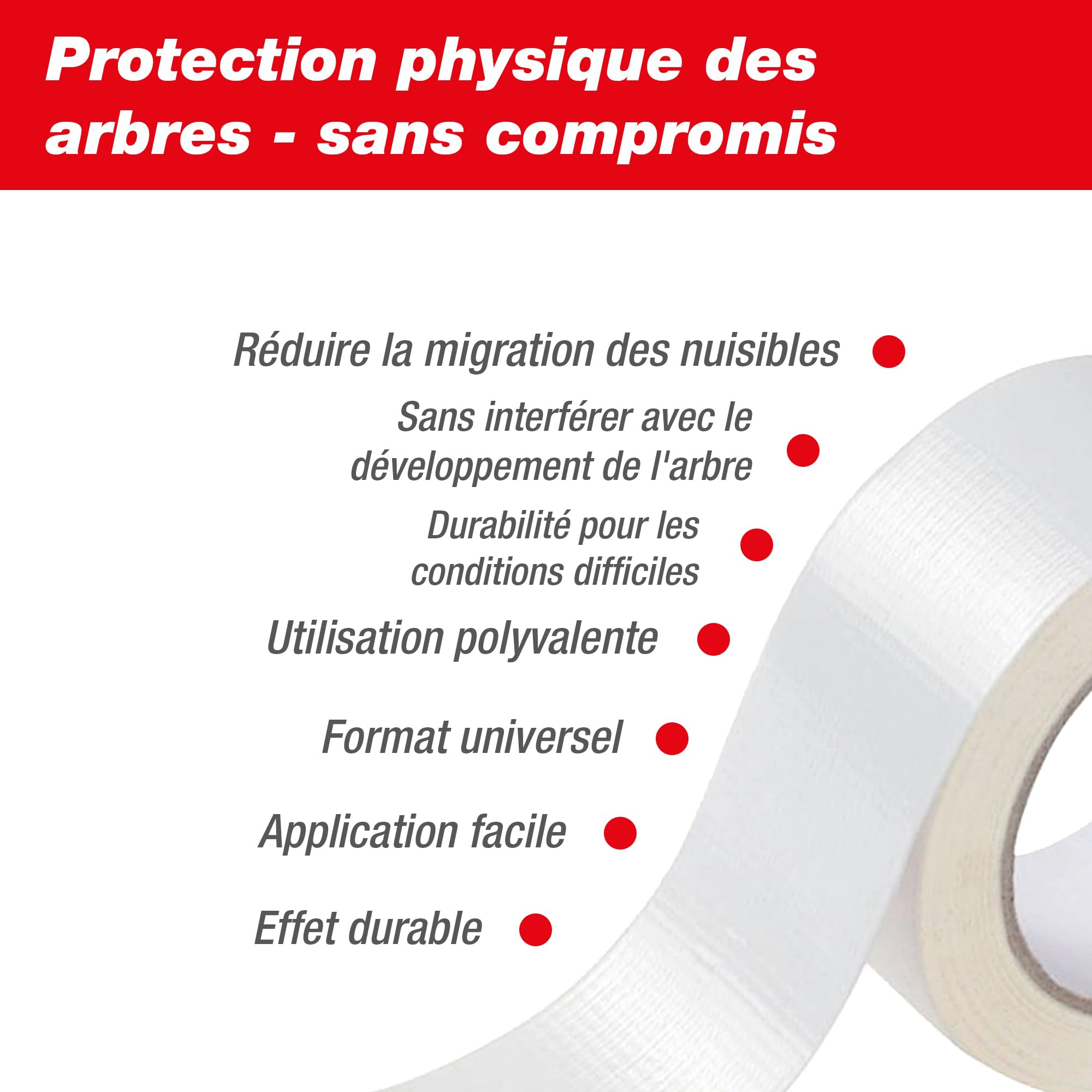 SWISSINNO Ruban adhésif Anti-Fourmis pour Insectes rampants 5 cm x 5 m Protection des Arbres