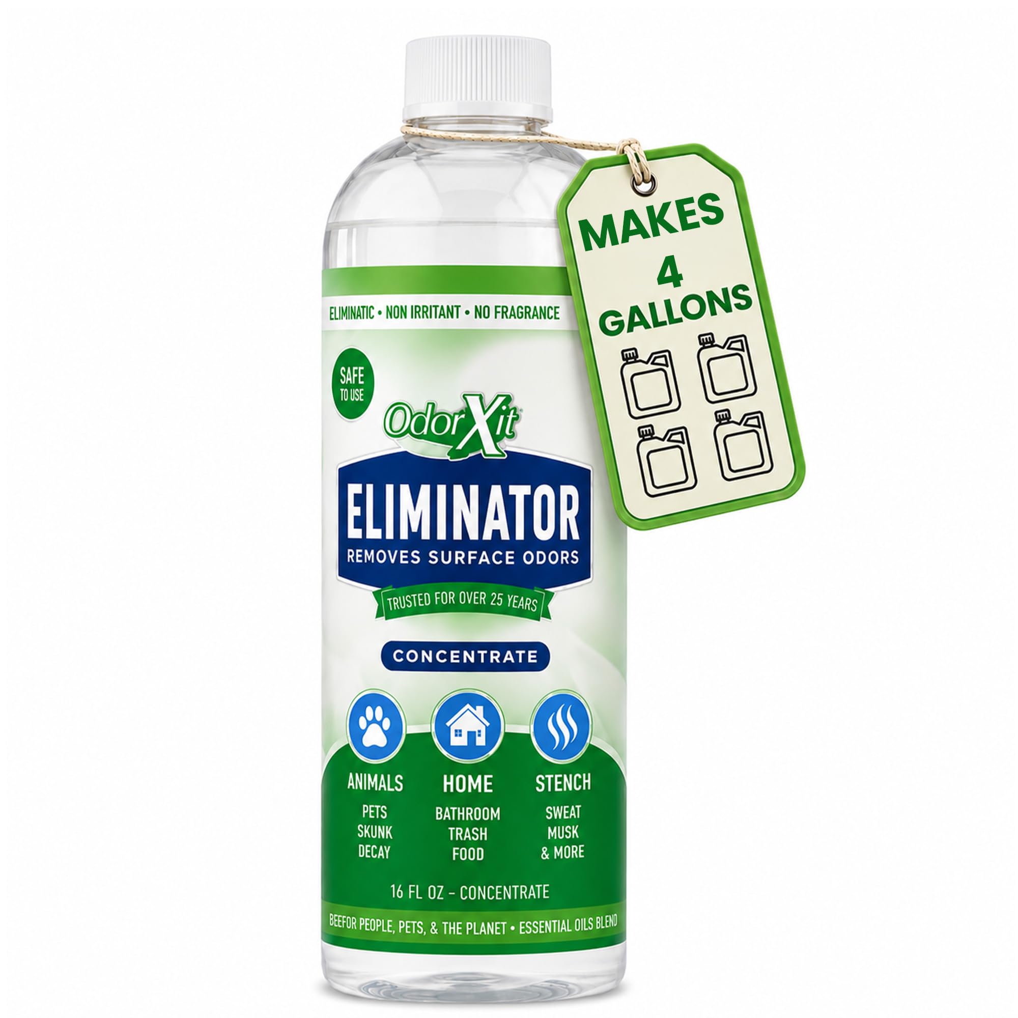 Concentrated Pet Urine Odor Eliminator, Ideal for Cat, Dog Poo and Urine Smell, Versatile &amp; Natural Odor Neutralizer for Home and Outdoor Use, Deodorizer &amp; Absorber, Concentrate, 16oz
