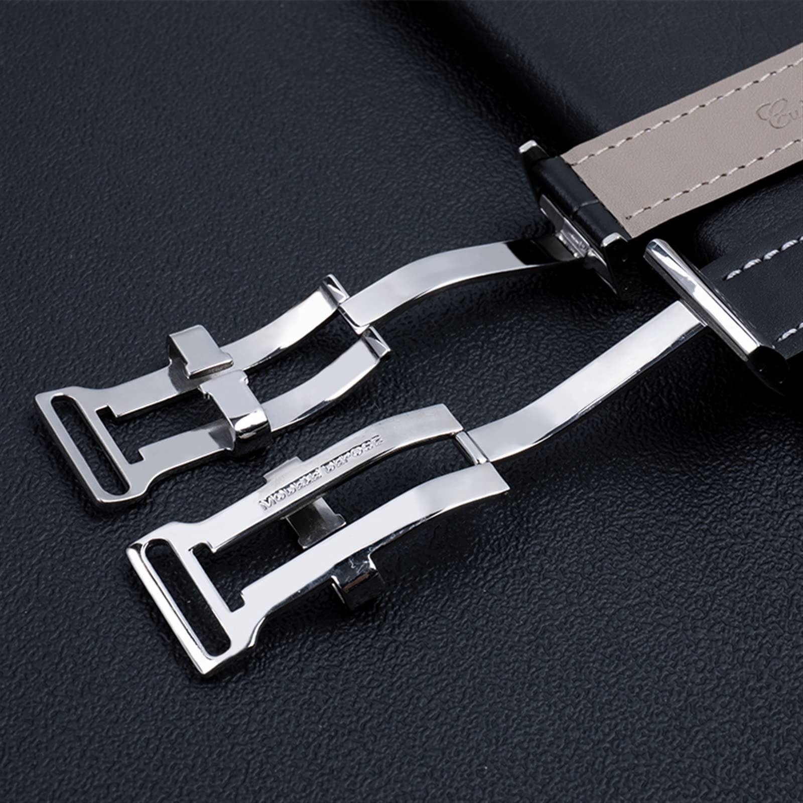 Cinturino per orologio in morbida pelle di vitello 20 mm 22 mm 24 m Cinturini per cinturino Breitling Avenger/navitimer Premier Bracciale Fibbia pieghevole