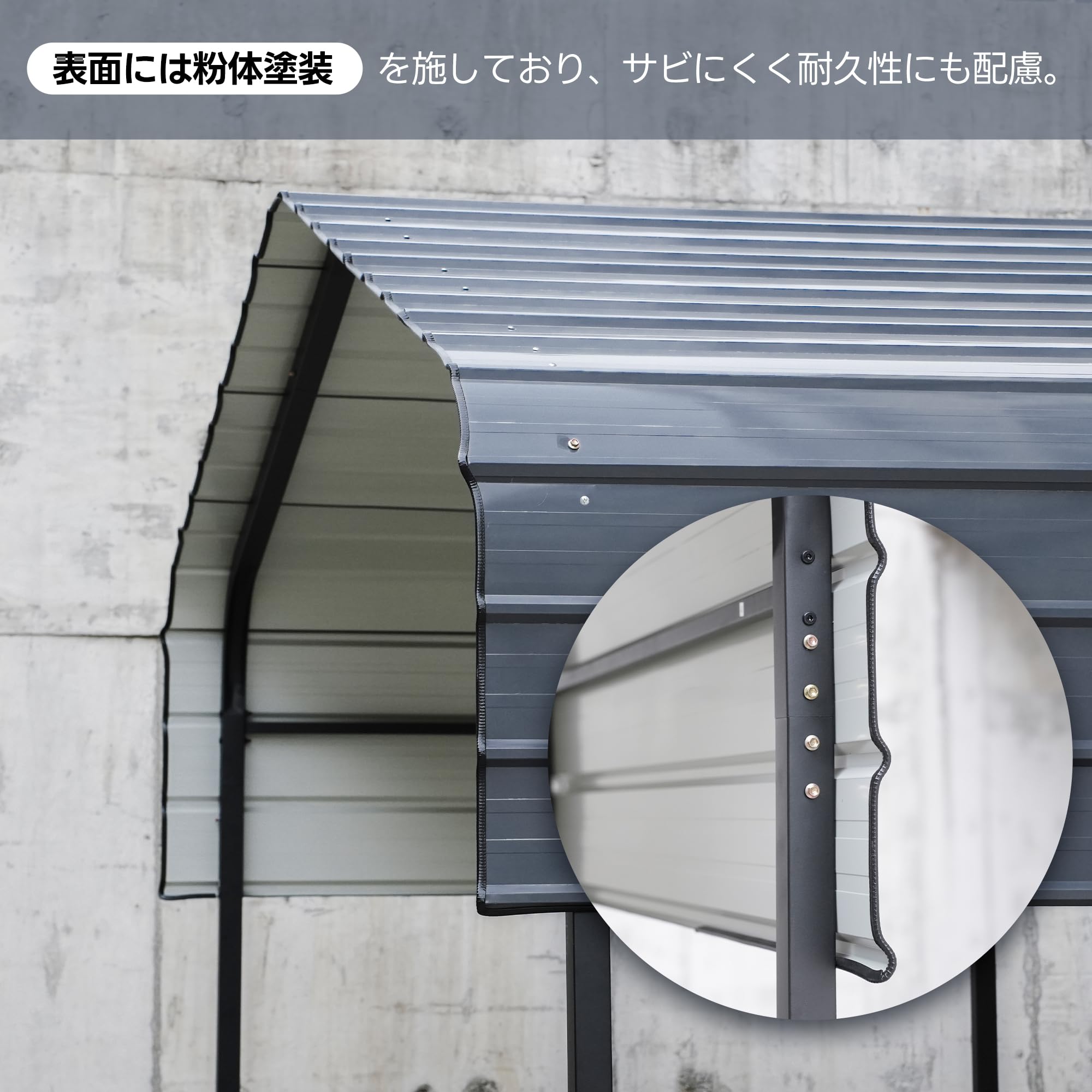 Amazon.co.jp: カーポート ガレージ 車庫 倉庫 奥6m×幅3m×高さ2.6m 