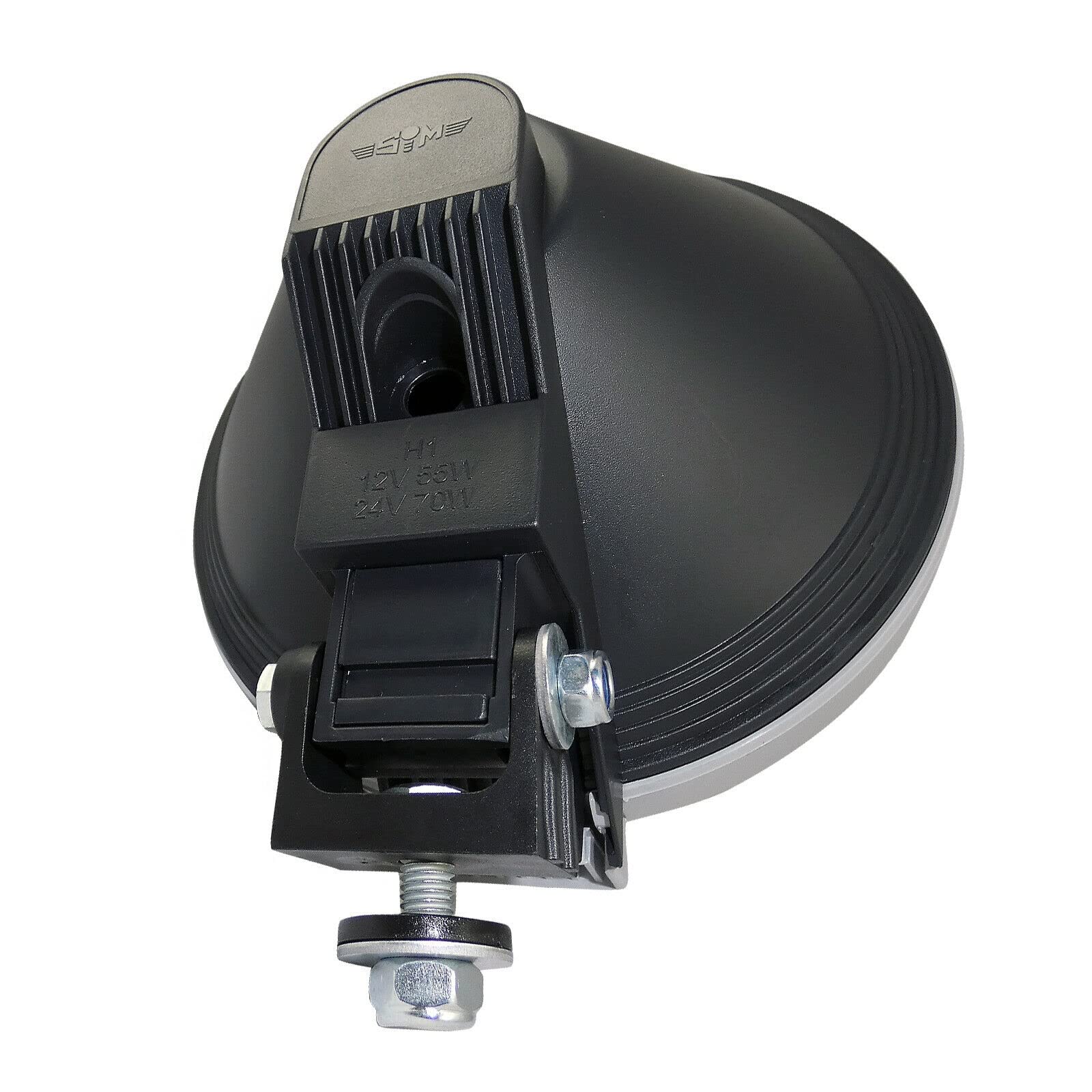 Generico Faro Rotondo 12V/24V Luce Bianca Laterale Angel Eye a Led 22cm Universale Fuoristrada Camion Trattore
