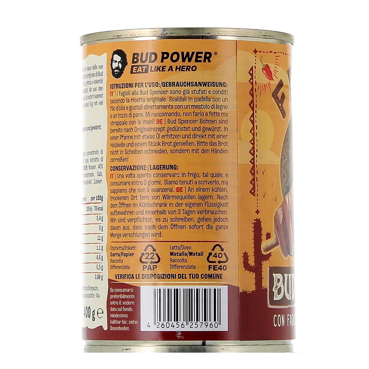 Fagioli alla Bud Spencer - Frijoles negros Tex-Mex en salsa 400 g - listo para calentar, rico en fibra, receta italiana - vegetariano/vegano, 6x 400g + Italian Gourmet Polpa 400g