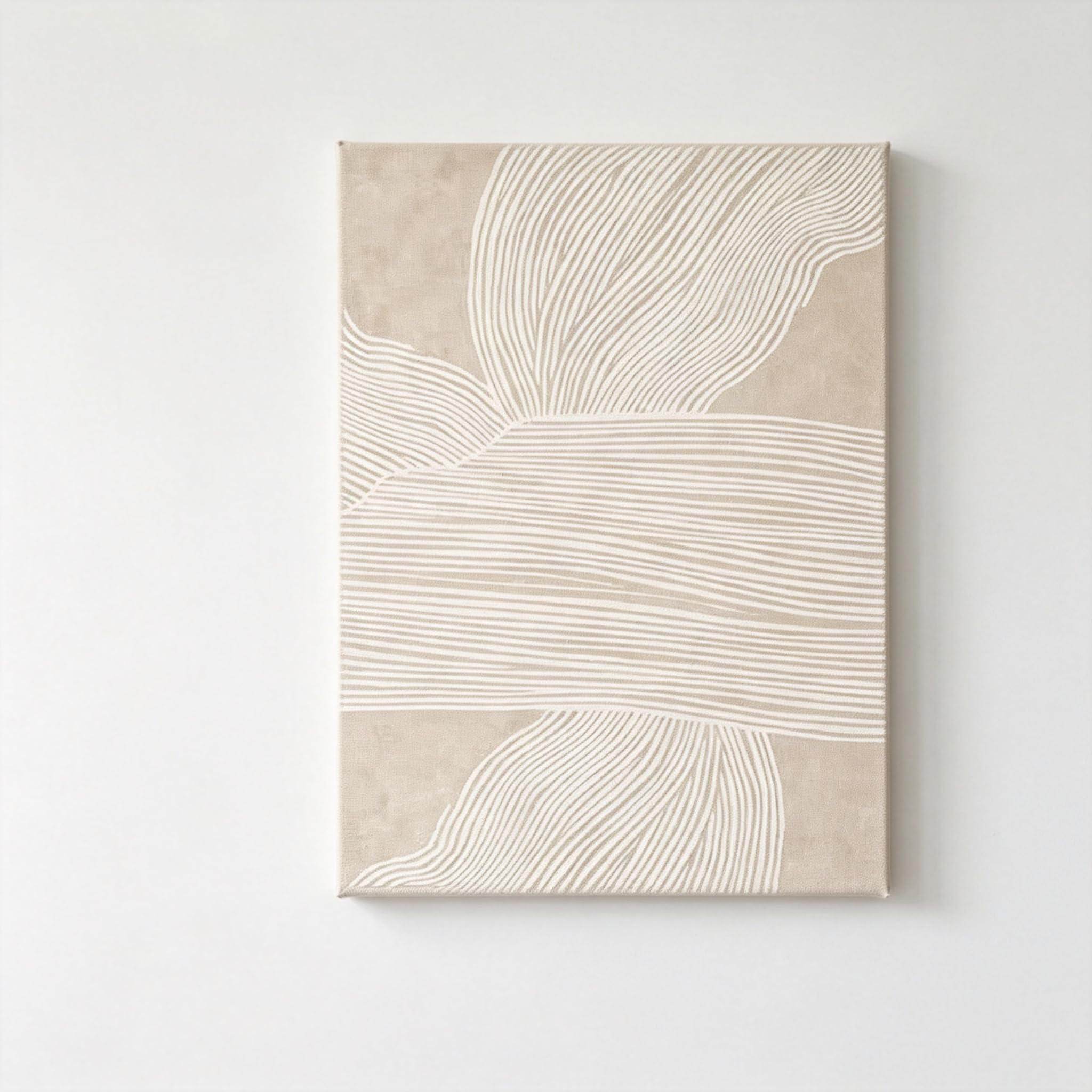 Rumlly Modern Abstract Wall Art, Striped Printing Mural, Line Aesthetics Canvas Poster for Living Room Decor(30x40cm/Frameless)