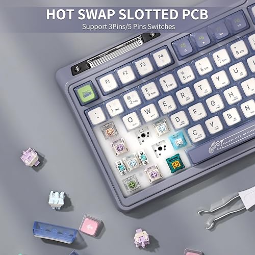 Miniatura 7 de Teclado mecánico K75 PRO RGB 75% de junta inalámbrica, triple modo BT 5.02.4GUSB-C 82 teclas teclado para juegos intercambiable en caliente con