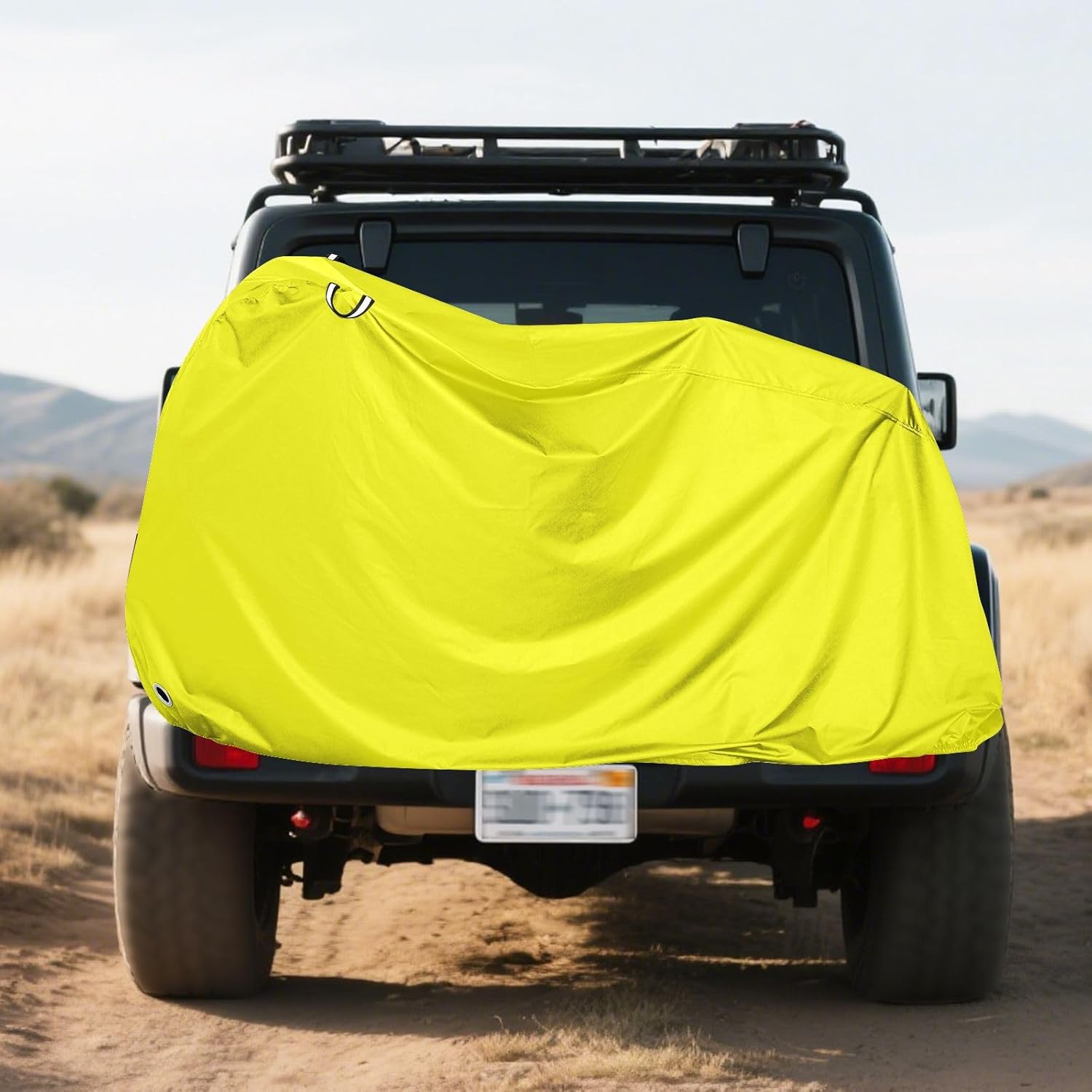 Yellow Plain Cover for Bike Waterproof Outdoor Rain Cover Bikes Storage
