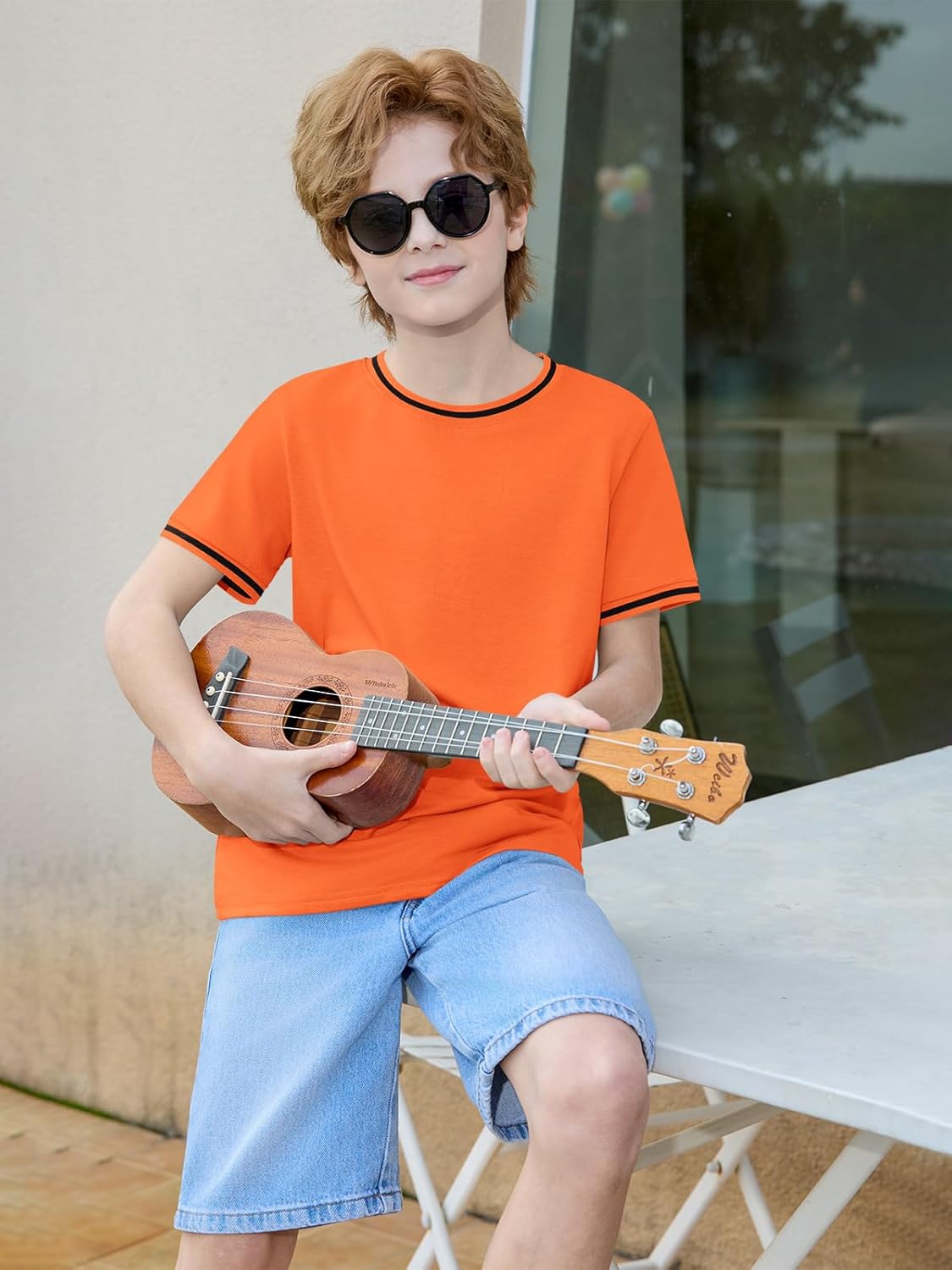 Haloumoning Boys Short Sleeve T-Shirts Kids Casual Summer Crewneck Shirts Fashion Tops Tees 5-14 Years - Image 3