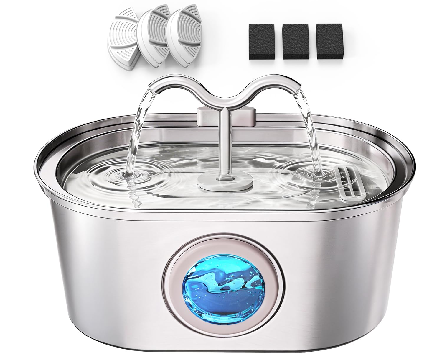 SohoTeco Stainless Steel Cat Water Fountain