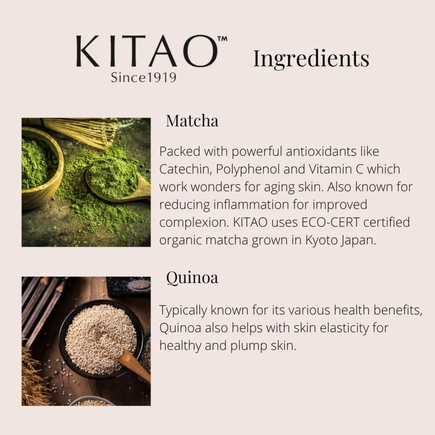 KITAO 30EA Exfoliating Enzyme Powder Face Wash for Women, Foam Face Wash Powder Travel Size with ECOCERT Level Matcha, Chia, Quinoa Seed& Ceramides, Foaming Facial Cleanser for Men Made in Japan - Image 6