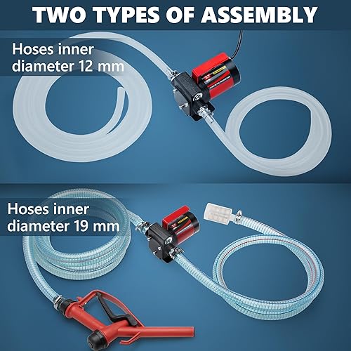 Miniatura 10 de Kit de bomba de combustible de gasolina de 110 V CA, bomba de transferencia de combustible autocebante, bombeo reversible, protección contra