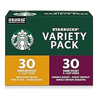 Vista 98 de Starbucks Breakfast Blend - Café de tostado medio para cafeteras Keurig, 24