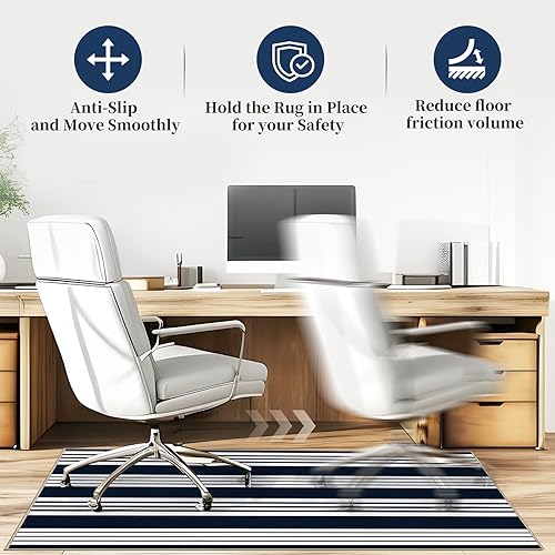 Miniatura 5 de Tapete para silla de oficina para suelo de madera dura y azulejos, 36 x 48 pulgadas, tapete resistente para silla de escritorio para suelos duros,