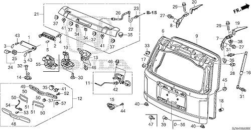 Miniatura 2 de 2 soportes de elevación trasera de 20.67 pulgadas compatibles con Honda 2009-2015 PILOT portón trasero portón trasero escotilla tronco puntales sin