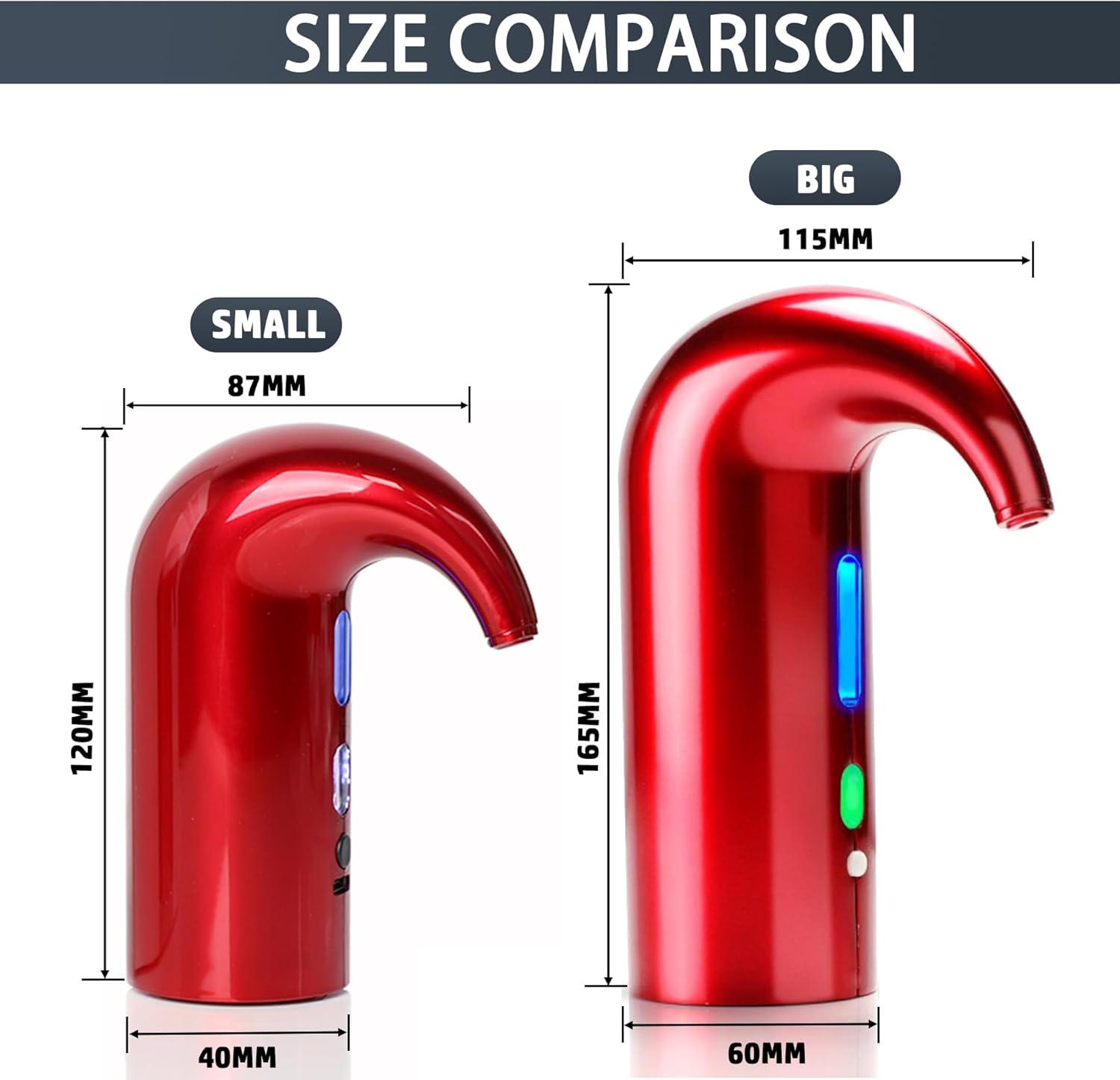Electric Wine Aerator, Electric Wine Decanter and One Touch Wine Decanter Pourer for Red and White,Smart Wine Aerator and Dispenser with Type C Rechargeable