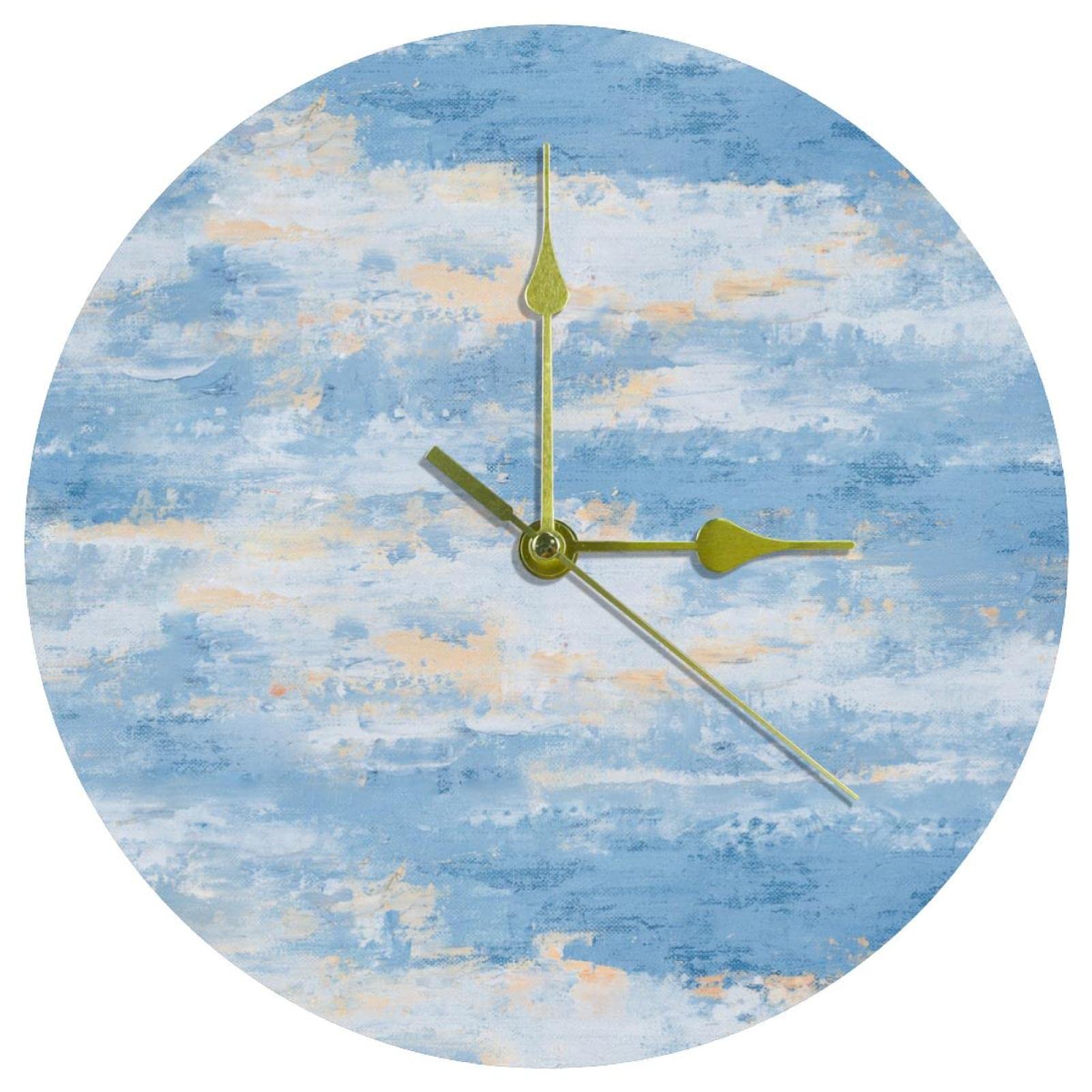 Horloge murale acrylique vintage 24 cm à quartz silencieuse pour salon