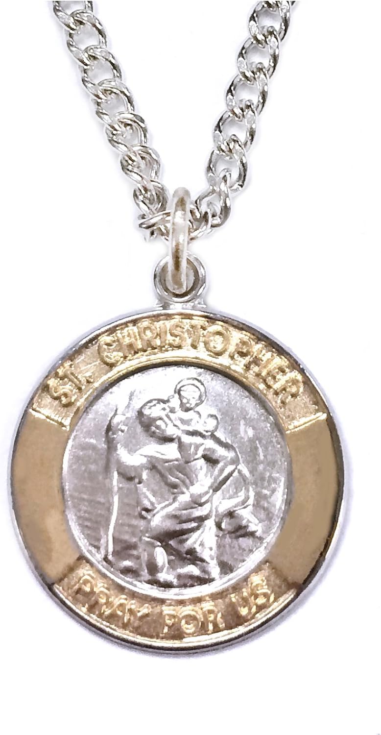 True Faith Jewelry Sterling Silver St Christopher Necklace