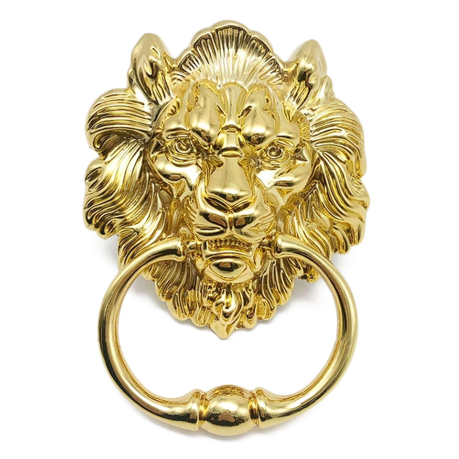 Poignées de porte chinoises antiques lot de 2 heurtoirs tête de tigre en zinc doré rétro