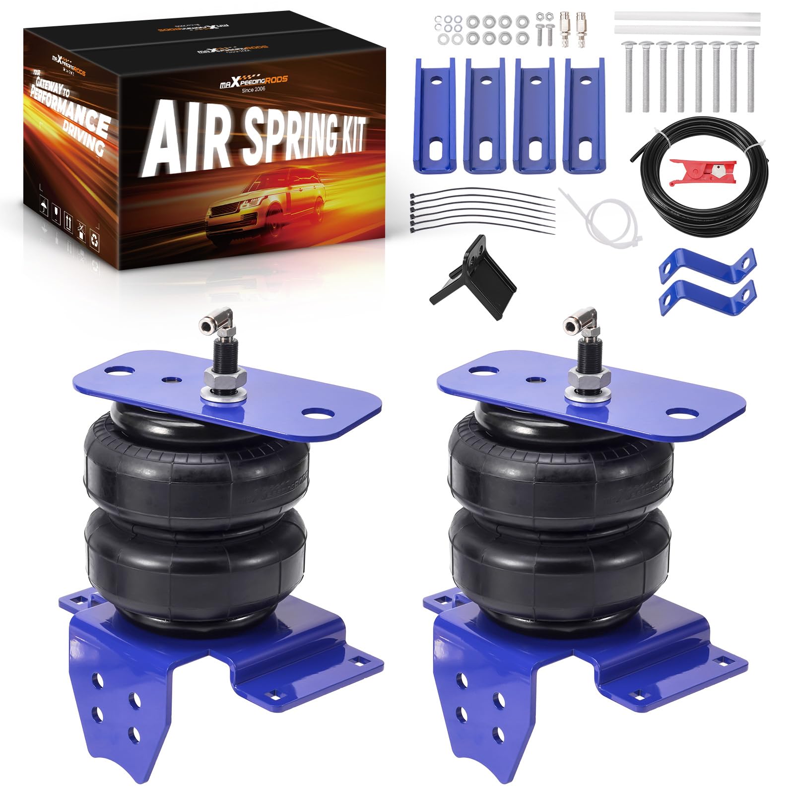 maXpeedingrods5000 lbs Rear Air Suspension Bags Kit for Toyota Tundra Pickup Trucks 2WD & 4WD 2007-2021 Air Spring Ride Kit