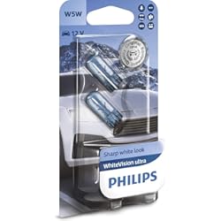 Bombillas Para Tablero Coche Philips WhiteVision W5W, Halógena, bombilla de señalización, blister doble