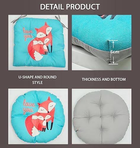 Miniatura 2 de Almohadas en forma de fruta, cojines de silla completa con corbatas, almohadillas de silla para comedor, cojines de silla para sillas de comedor,