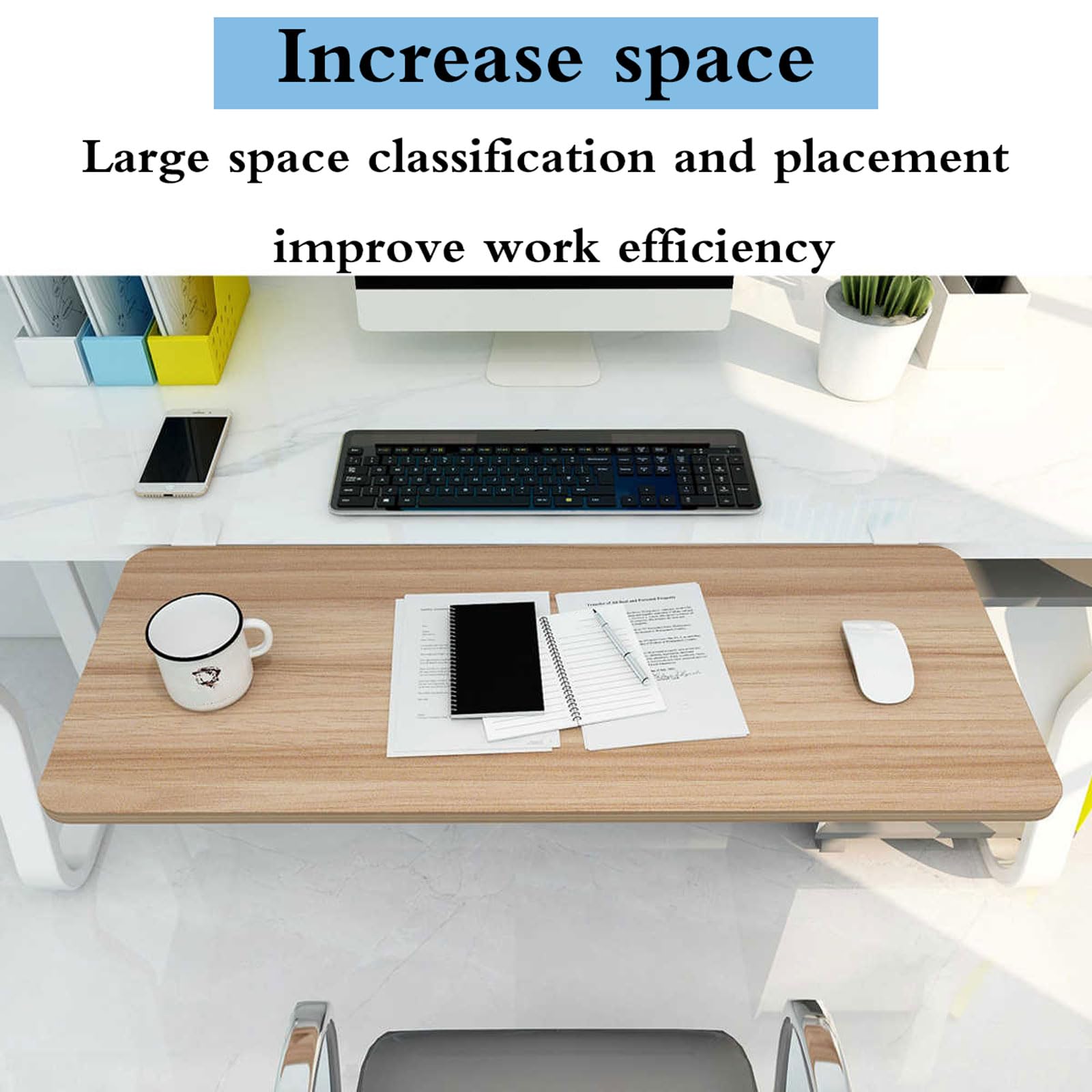 Estensione da scrivania, espansore da tavolo per computer, durevole componente aggiuntivo per postazione di lavoro, allevia il dolore, ideale per camera da letto, cucina, ufficio, aumenta la