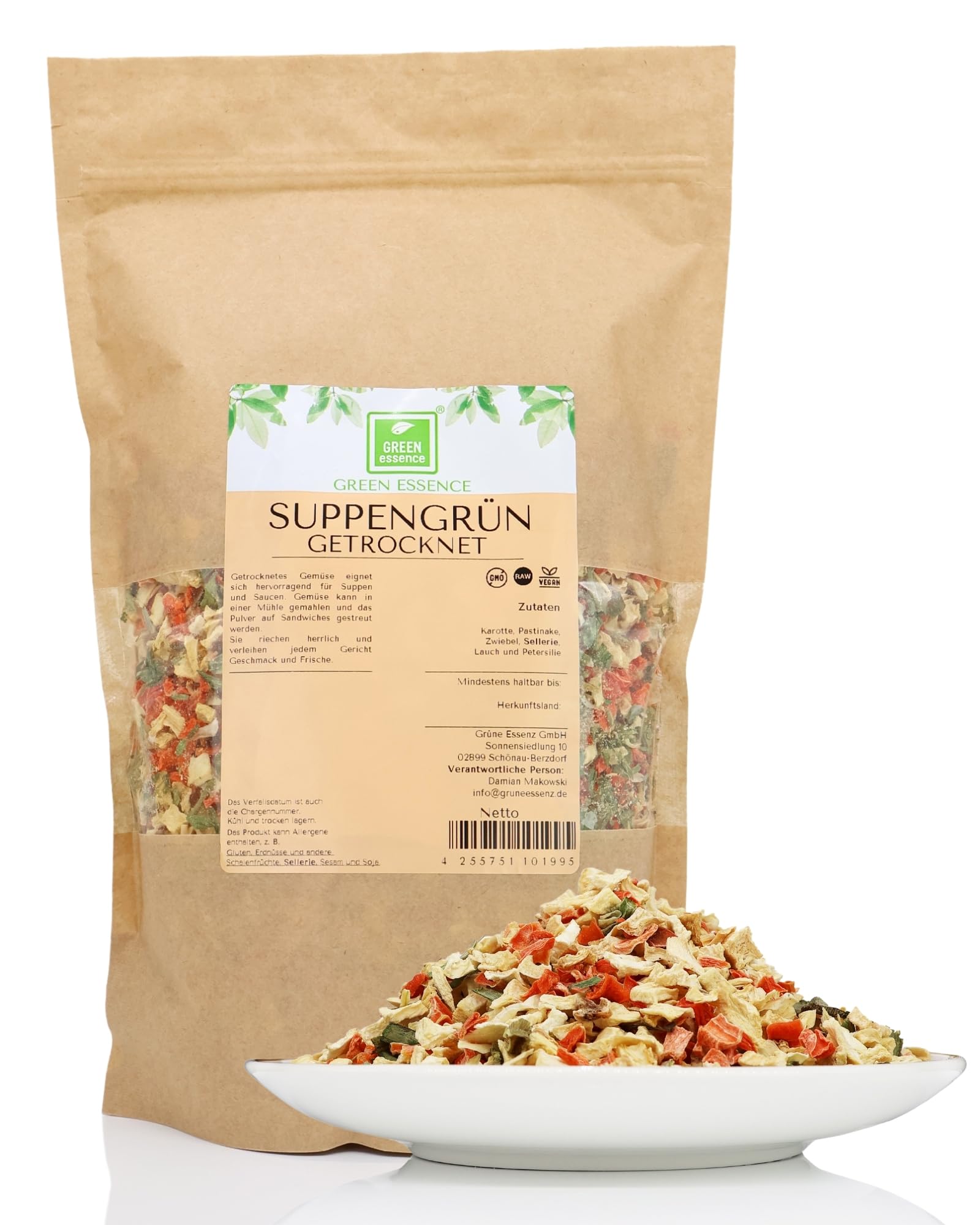 Suppengrün 500g Suppenkräuter getrocknet Gemüsemischung von Green Essence