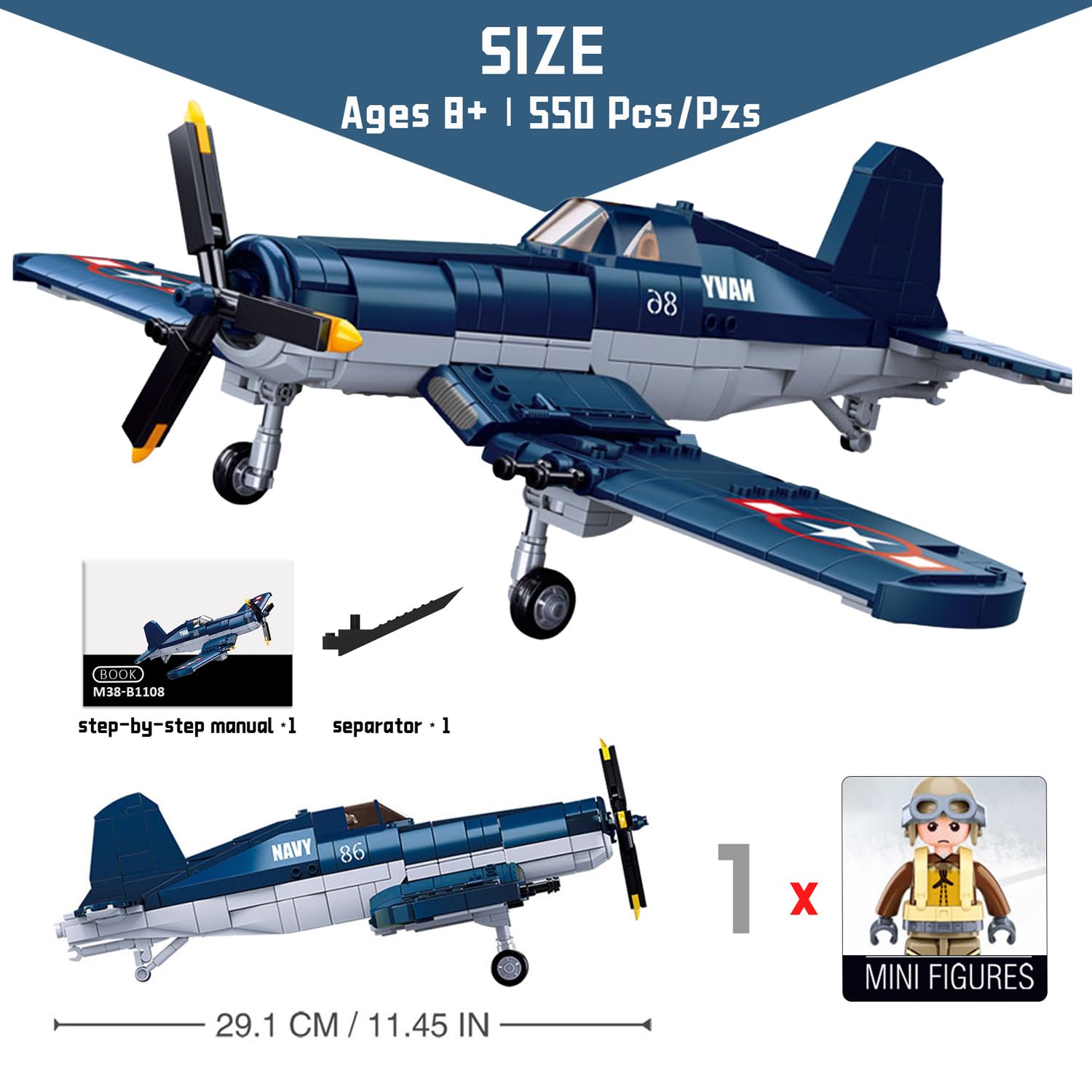 米空軍記念品　非売品302 TACTICAL FIGHTER SQ F4 Amazon.com: SEMKY Military Fighter Jet F4U WW2 Fighter Aircraft