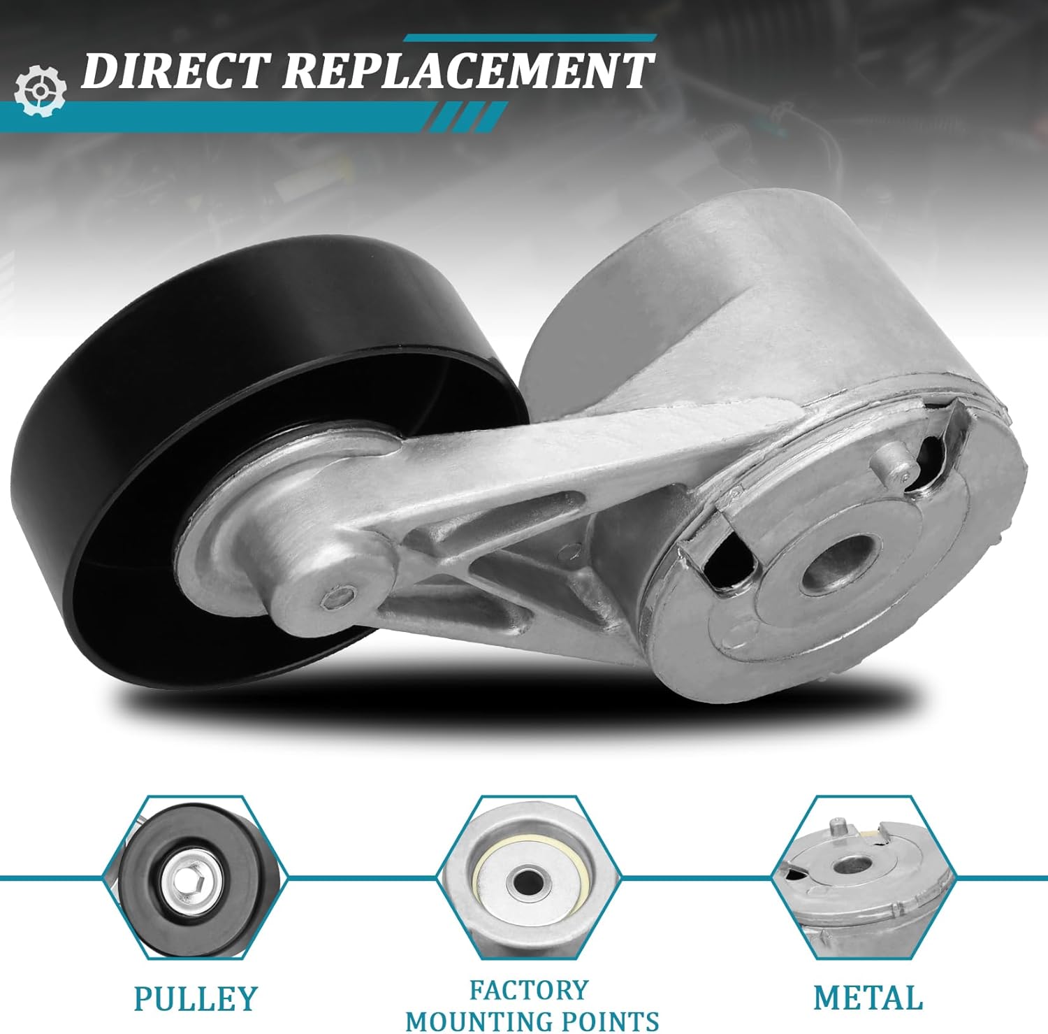 IRONTEK 38108 Belt Tensioner Pulley Assembly fit for Chevrolet (1987-1989 Astro/ 1989-1995 Blazer/ 1988-1995 C1500/ 1992-1995 C1500 Suburban/ 1988-1995 C2500), for GMC C1500/C2500#10129558 10187658
