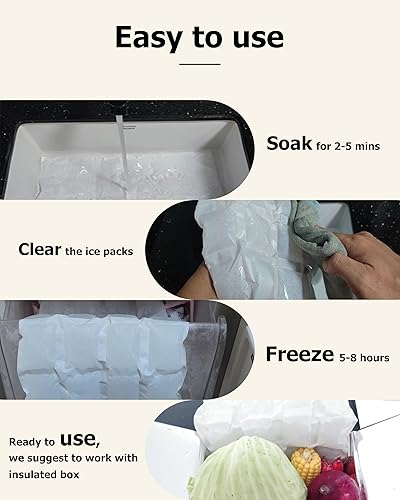 Miniatura 4 de Hojas de hielo reutilizables para enfriadores  Hojas de hielo flexibles para acampar  Bolsas de almuerzo para congeladores  Enfriador de tapete de