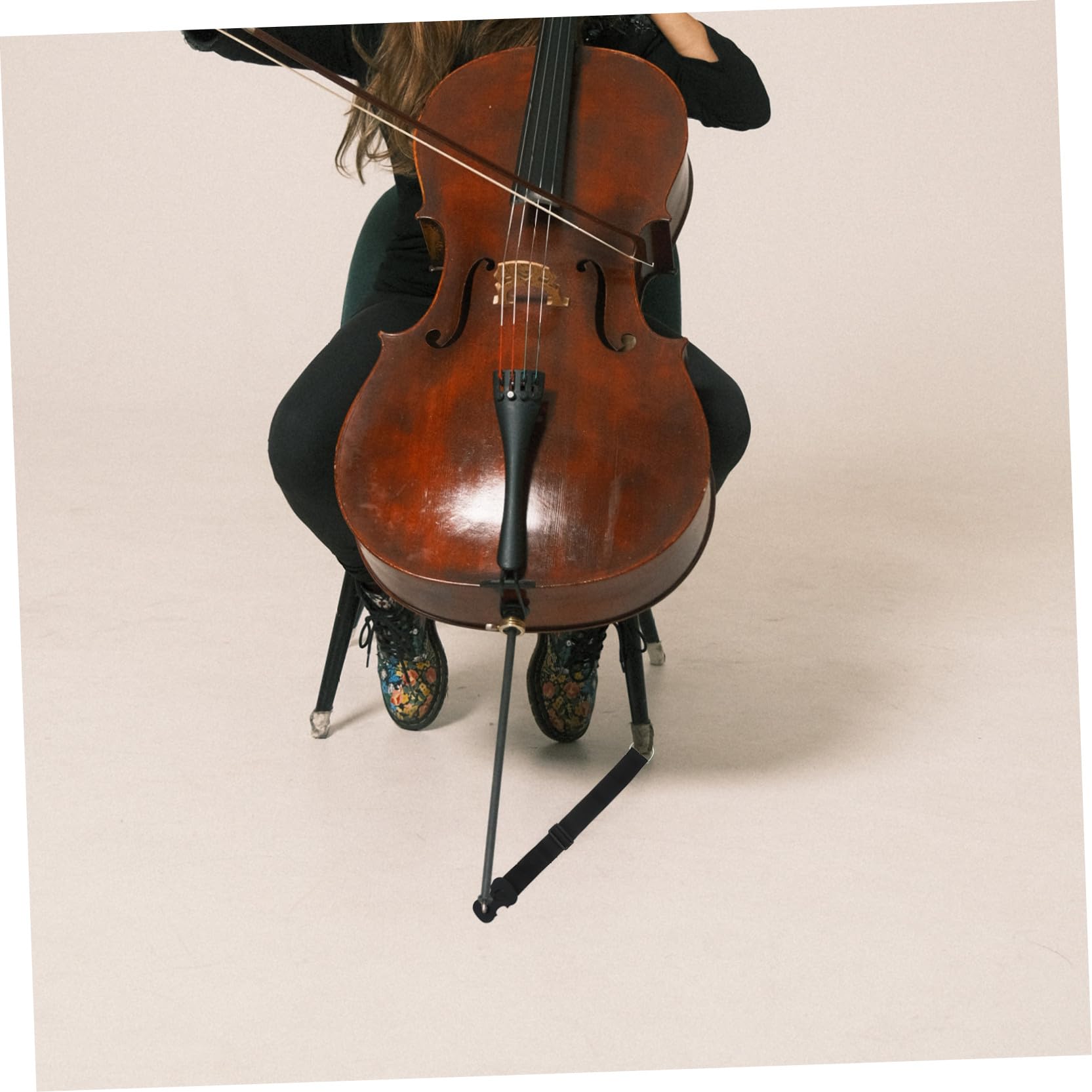 GLEAVI Rock Stop Cello Rutschfester Cello-Stachelstopper - Rutschfeste Matte Mit Riemen Für Leistung