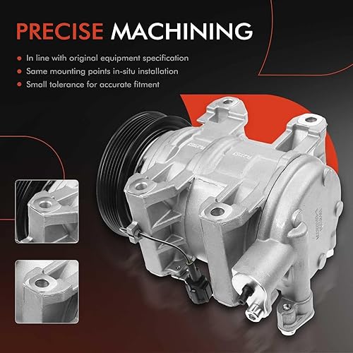 Miniatura 5 de A-Premium Compresor AC con embrague compatible con Nissan Altima 2.5L 2002-2006
