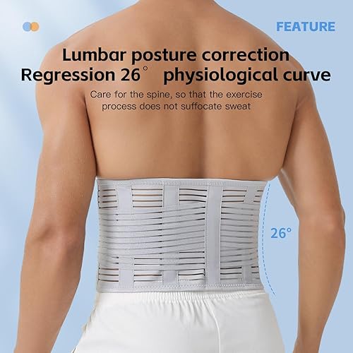 Miniatura 3 de Soporte de espalda ligero para el dolor de espalda baja, hombres y mujeres, soporte lumbar transpirable para mujeres, productos de alivio del dolor