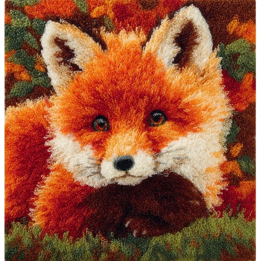Henypt DIY Latch Hooking Pillow Kits Animal