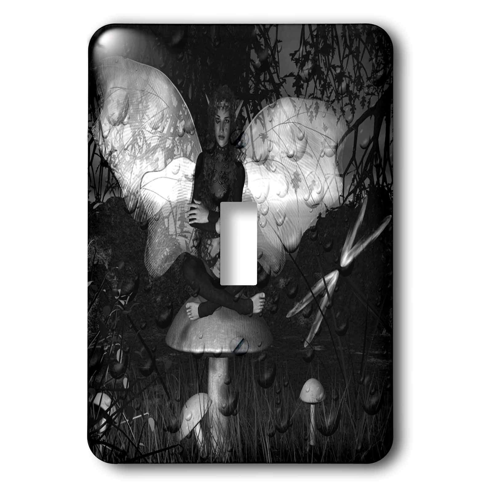 Interrupteur à baïonnette contre les murs ternes avec le motif Goth Fairy 3dRose