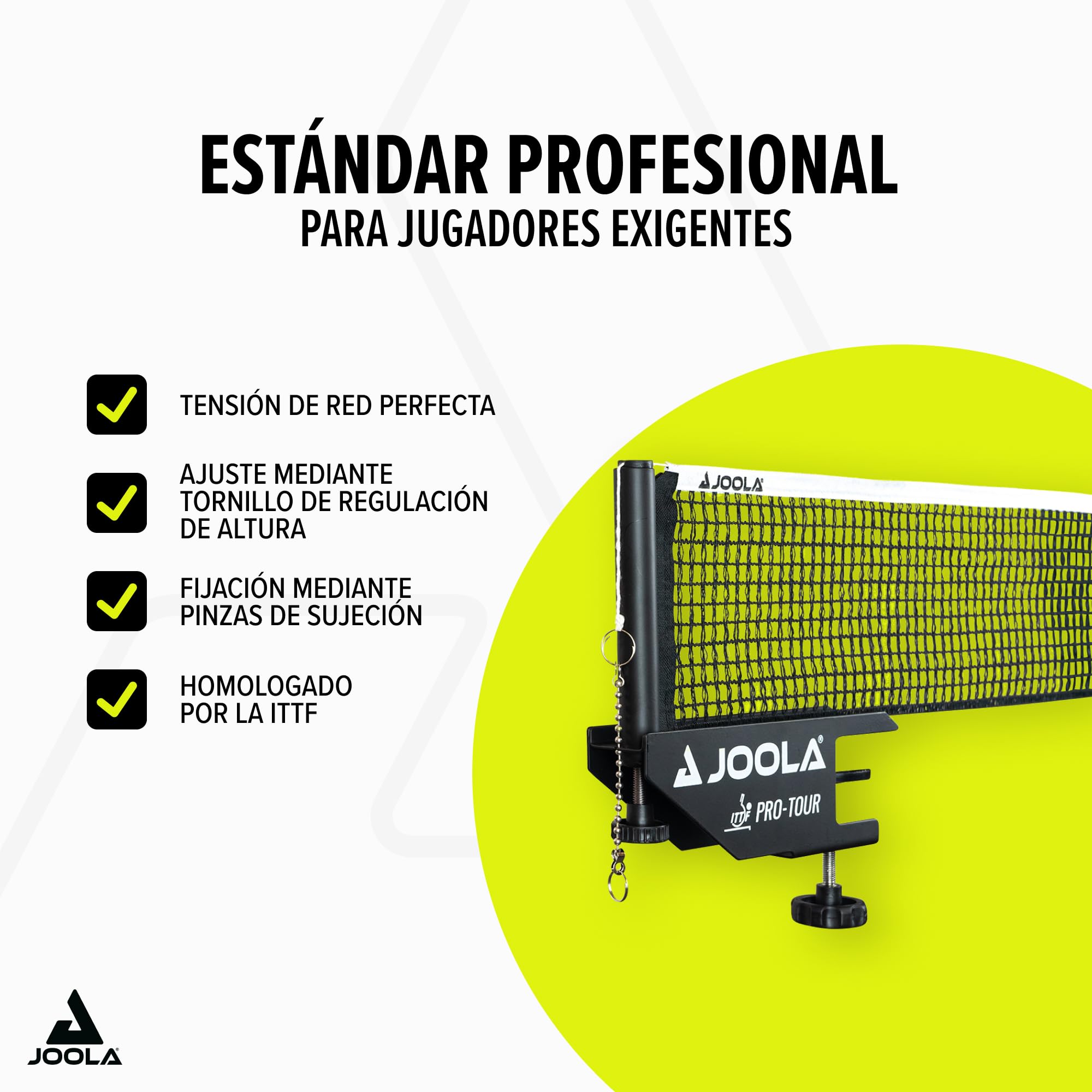 Joola Post-Set Pro Tour Tischtennisnetz, Schwarz, 152 cm
