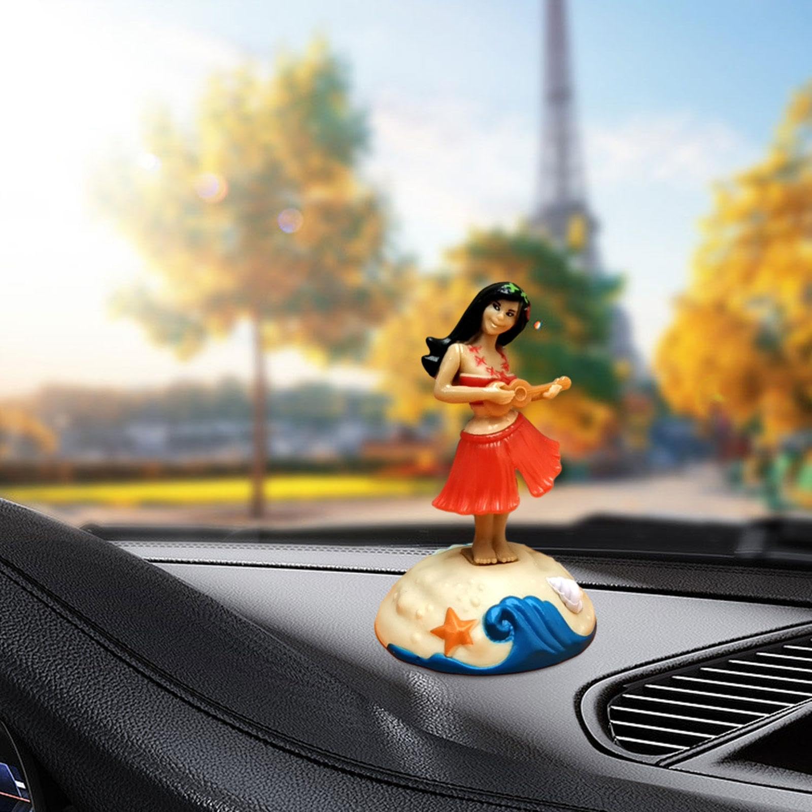 Hula Girl Car Bobblehead Dancing Hula Girl 2024Colorful Solar