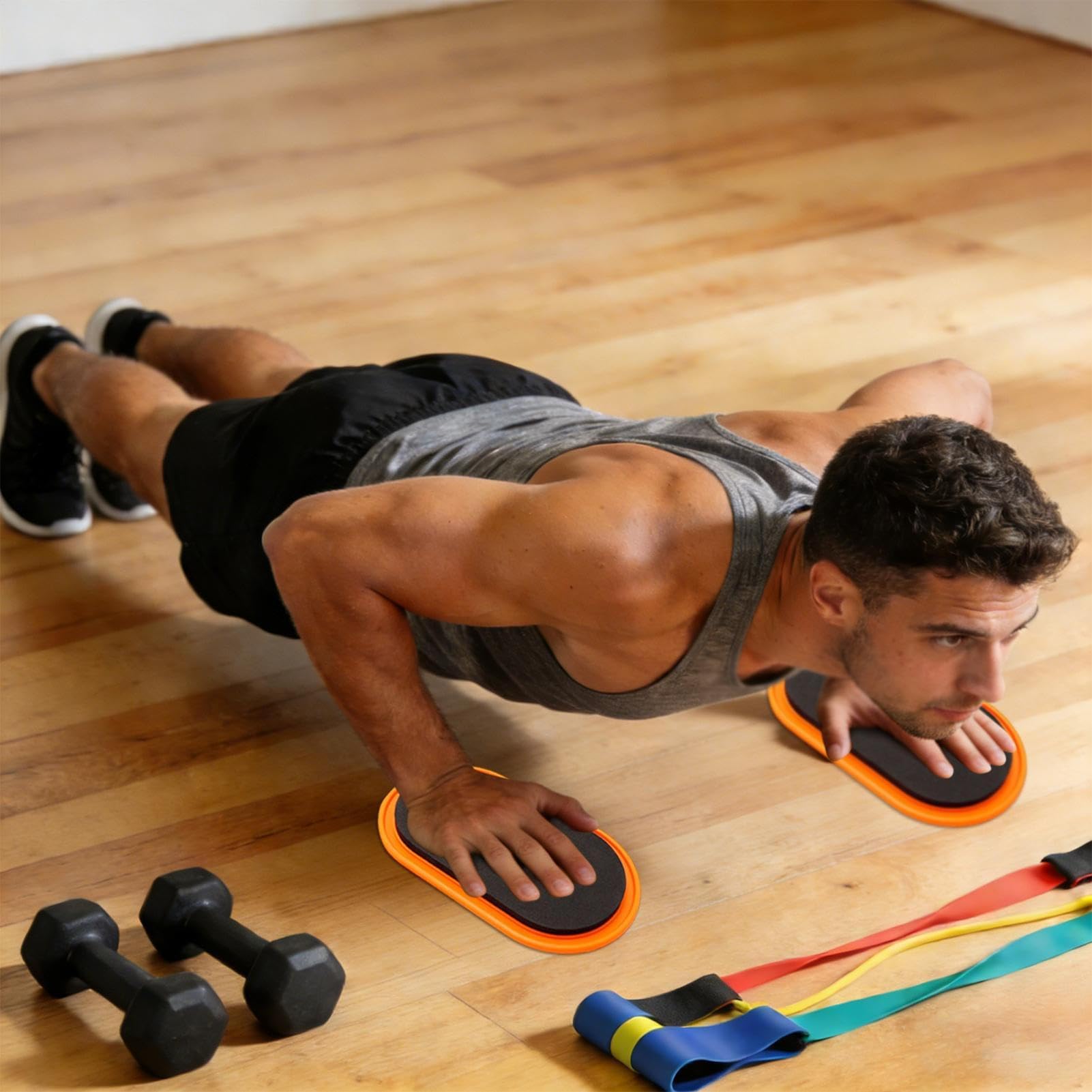 Core Sliders, sichere Fußwickel, 23,5 x 13,5 cm, Übungs-Scheiben, ovale Form, Gleitscheiben, tragbar und leicht, für Damen und Herren, Zuhause, Schlafzimmer, Boden, Fitnessstudio