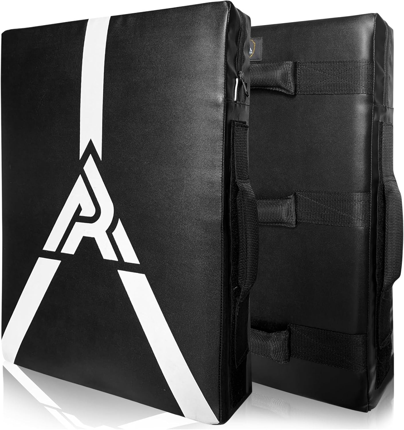 Martial Arts Kicking Shield Pad for Muay Thai, Taekwondo Football, Basketball, Hockey Training - Denser Foam, High-Density PU Leather Cover